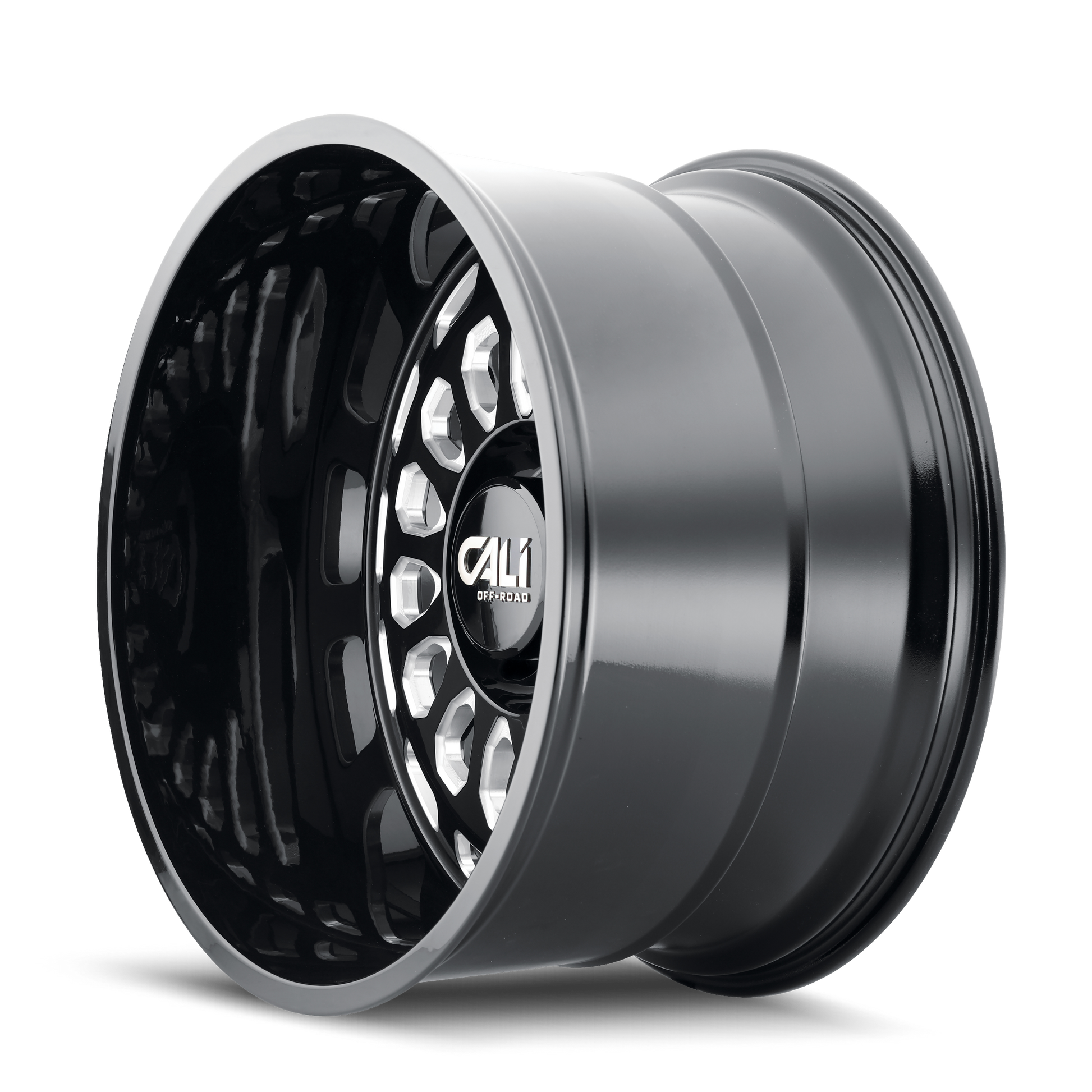 CALI OFF-ROAD PARADOX 9113 24X14 6x139.7 -76MM 106MM GLOSS BLACK/MILLED SPOKES