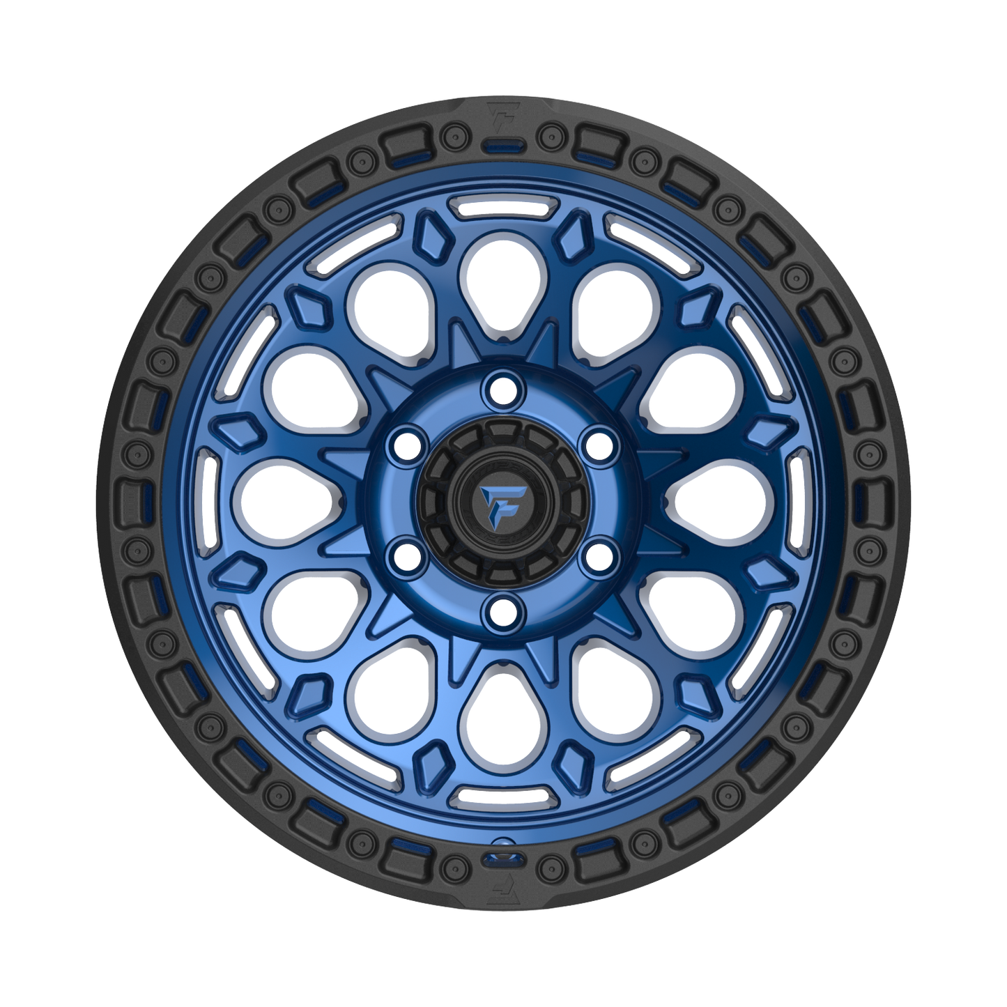 FITTIPALDI OFFROAD FT101BLB 17X9, PCD 6X135, ET -12, CB 87.1-GLOSS BLUE WITH SATIN BLACK RING