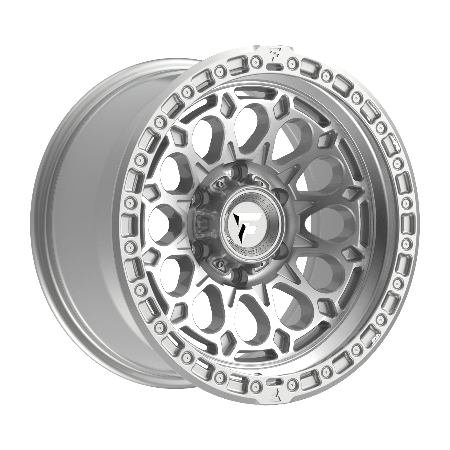 FITTIPALDI OFFROAD FT101MS 17X9, PCD 6X5.50, ET -12, CB 106.2-GLOSS SILVER WITH MACHINED FACE AND UNDERCUT