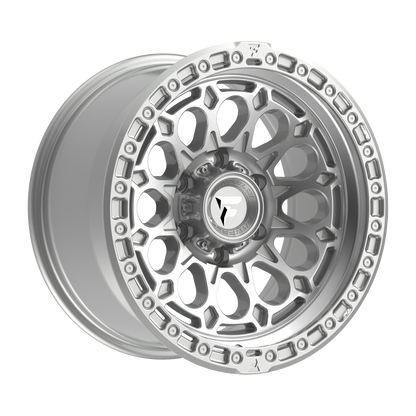 FITTIPALDI OFFROAD FT101MS 17X9, PCD 6X5.50, ET -12, CB 106.2-GLOSS SILVER WITH MACHINED FACE AND UNDERCUT