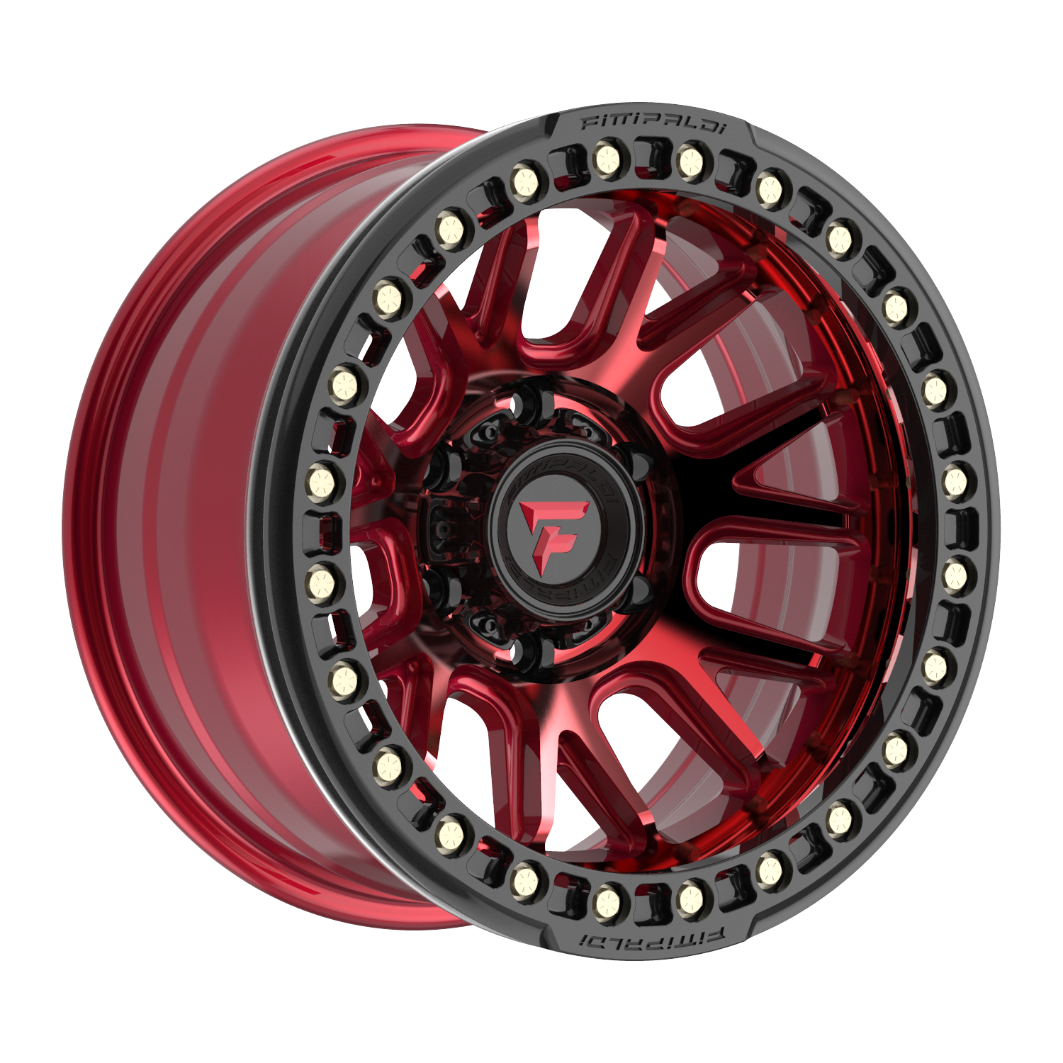 FITTIPALDI FB151R 17X9, PCD 6X5.50, ET -38, CB 106.2-METALLIC RED WITH RED TINT