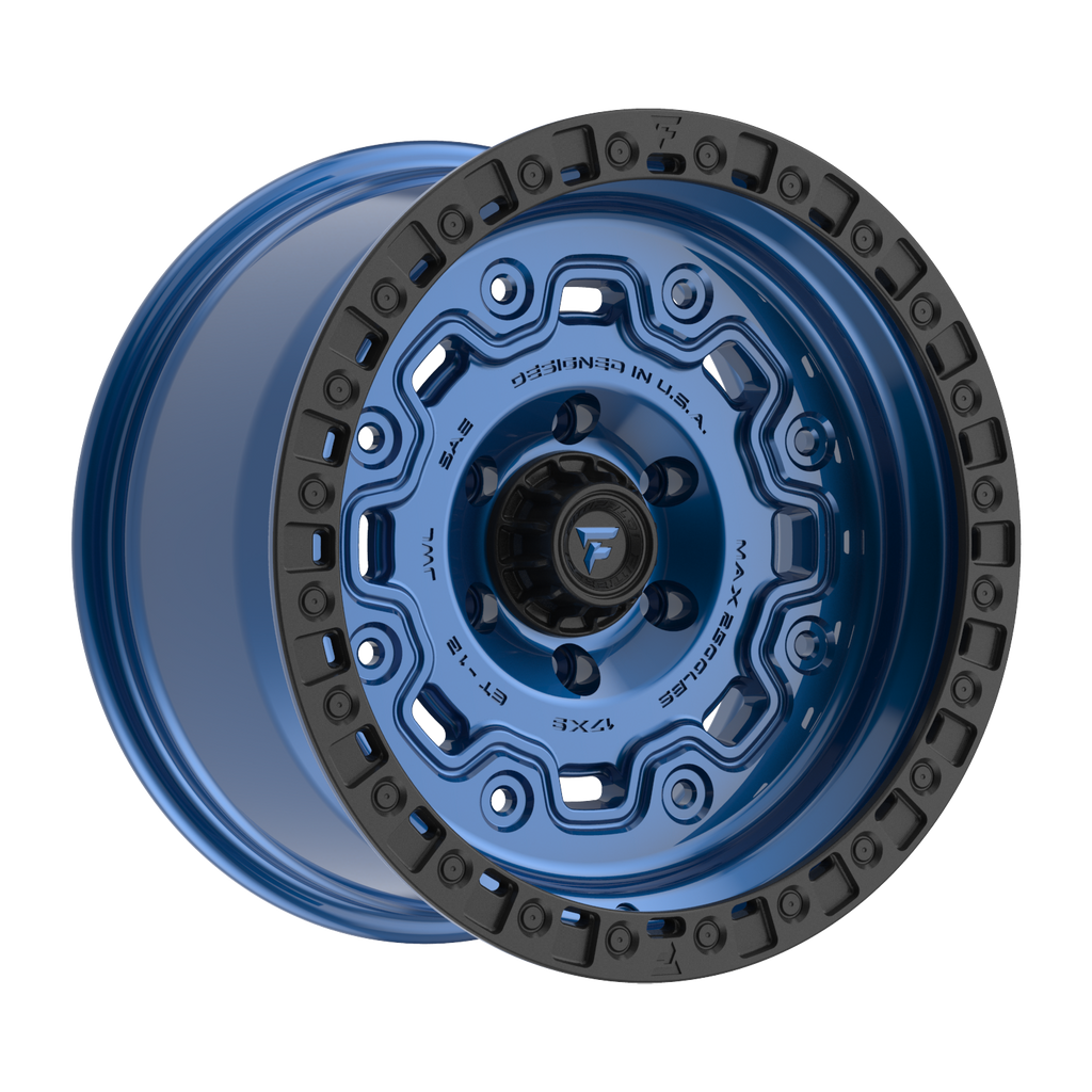 FITTIPALDI OFFROAD FT100BLB 17X9, PCD 6X135, ET -12, CB 87.1-GLOSS BLUE WITH SATIN BLACK RING