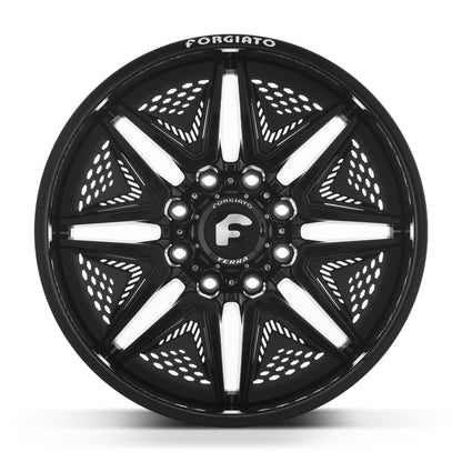 22x12 -44 8x180 FORGIATO FLOW TERRA 007 GLOSS BLACK (8 Lug) - Wheels | Rims