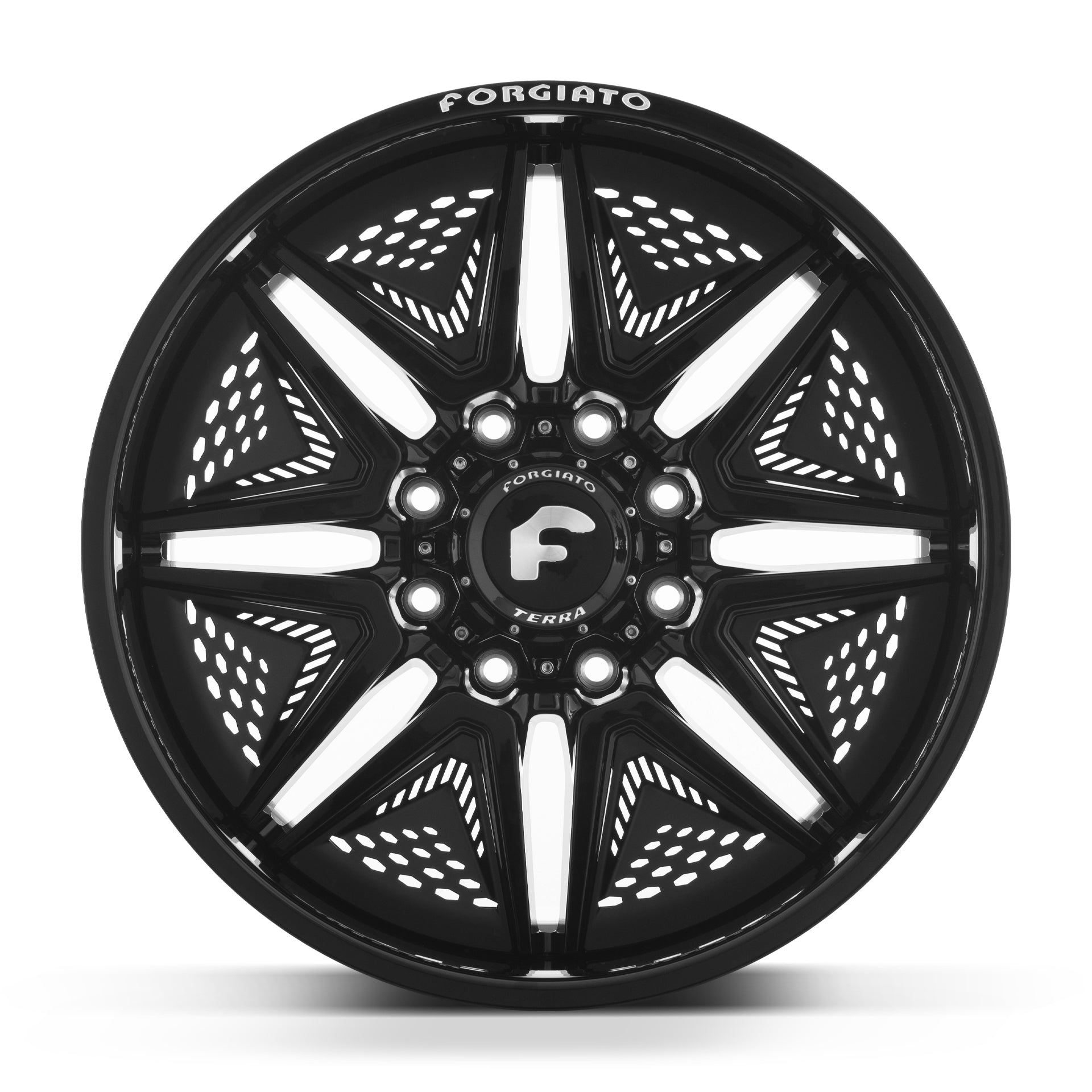 22x12 -44 8x180 FORGIATO FLOW TERRA 007 GLOSS BLACK (8 Lug) - Wheels | Rims