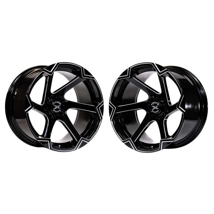 Xtreme Force XF-11 20x10 -25 5x127/5x139.7 Black and Milled (right)