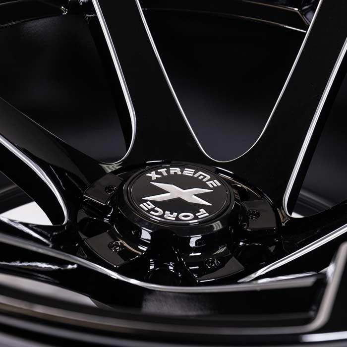 Xtreme Force XF-11 22x12 -51 5x127 (5x5)/5x139.7 (5x5.5) Black and Milled