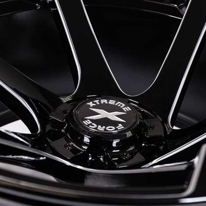 Xtreme Force XF-11 20x10 -25 5x127/5x139.7 Black and Milled (right)