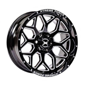 Xtreme Force XF-12 20x10 -25 6x139.7 (6x5.5)/6x135 Black and Milled