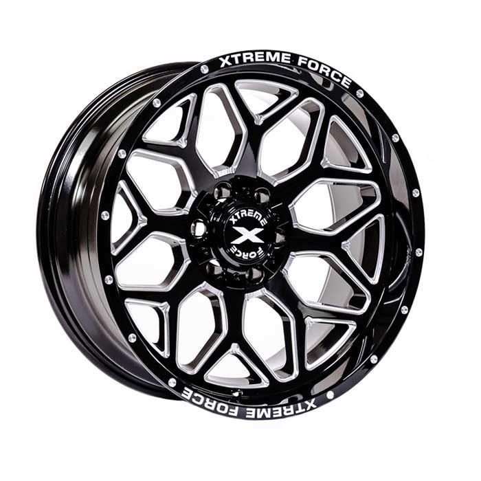 Xtreme Force XF-12 22x12 -51 6x139.7 (6x5.5)/6x135 Black and Milled ...
