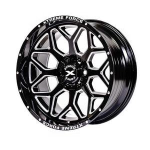 Xtreme Force XF-12 20x10 -25 5x127 (5x5)/5x139.7 (5x5.5) Black and Milled