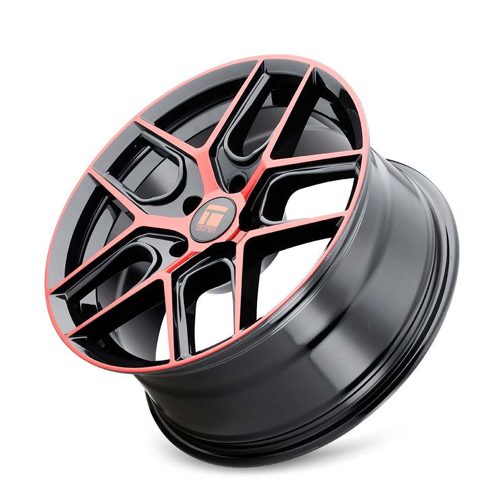 TOUREN TR79 3279 17X8 35MM 5x108 63.5MM GLOSS BLACK / RED TINT