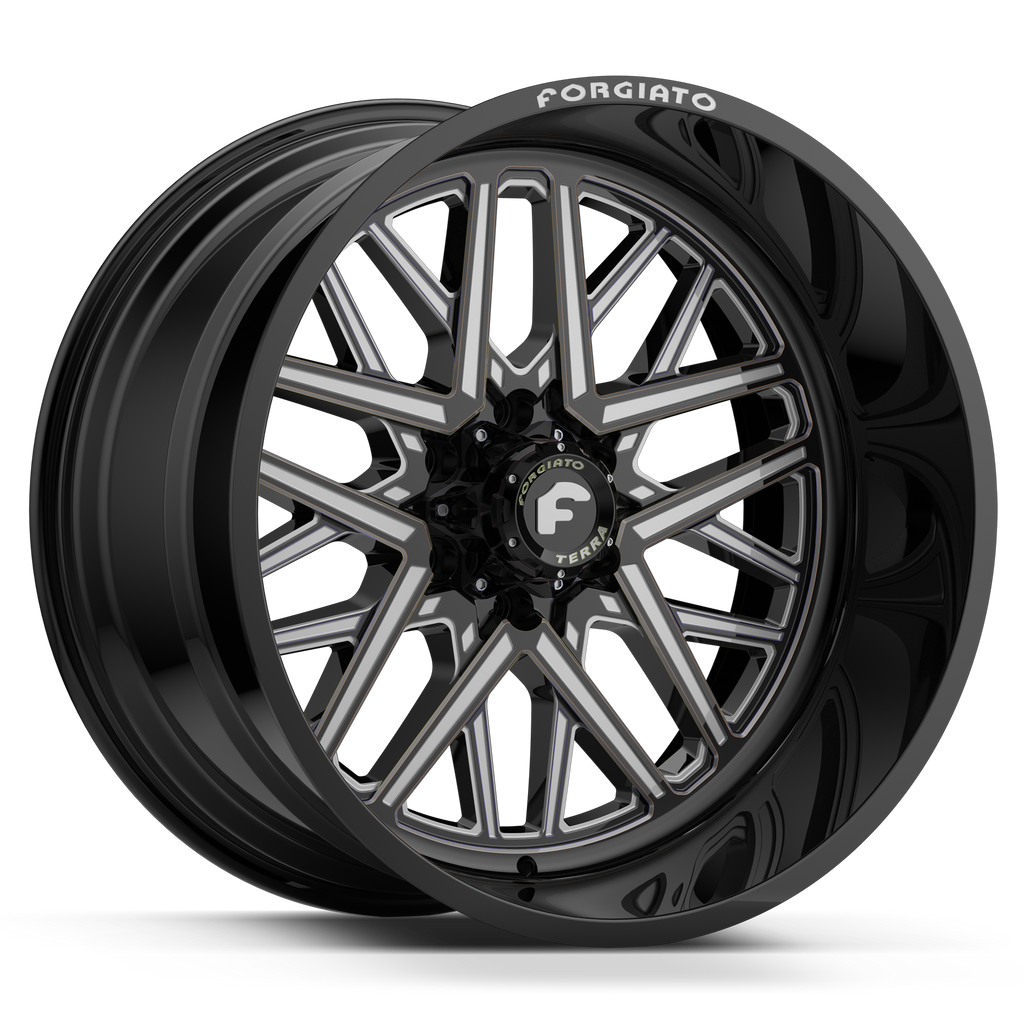 24x14 FORGIATO FLOW TERRA 003 (Black/Machined) - Wheels | Rims