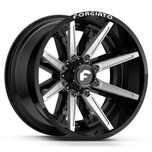 22x14 -76 8x180 FORGIATO FLOW TERRA 005 (Black/Machined) - Wheels | Rims