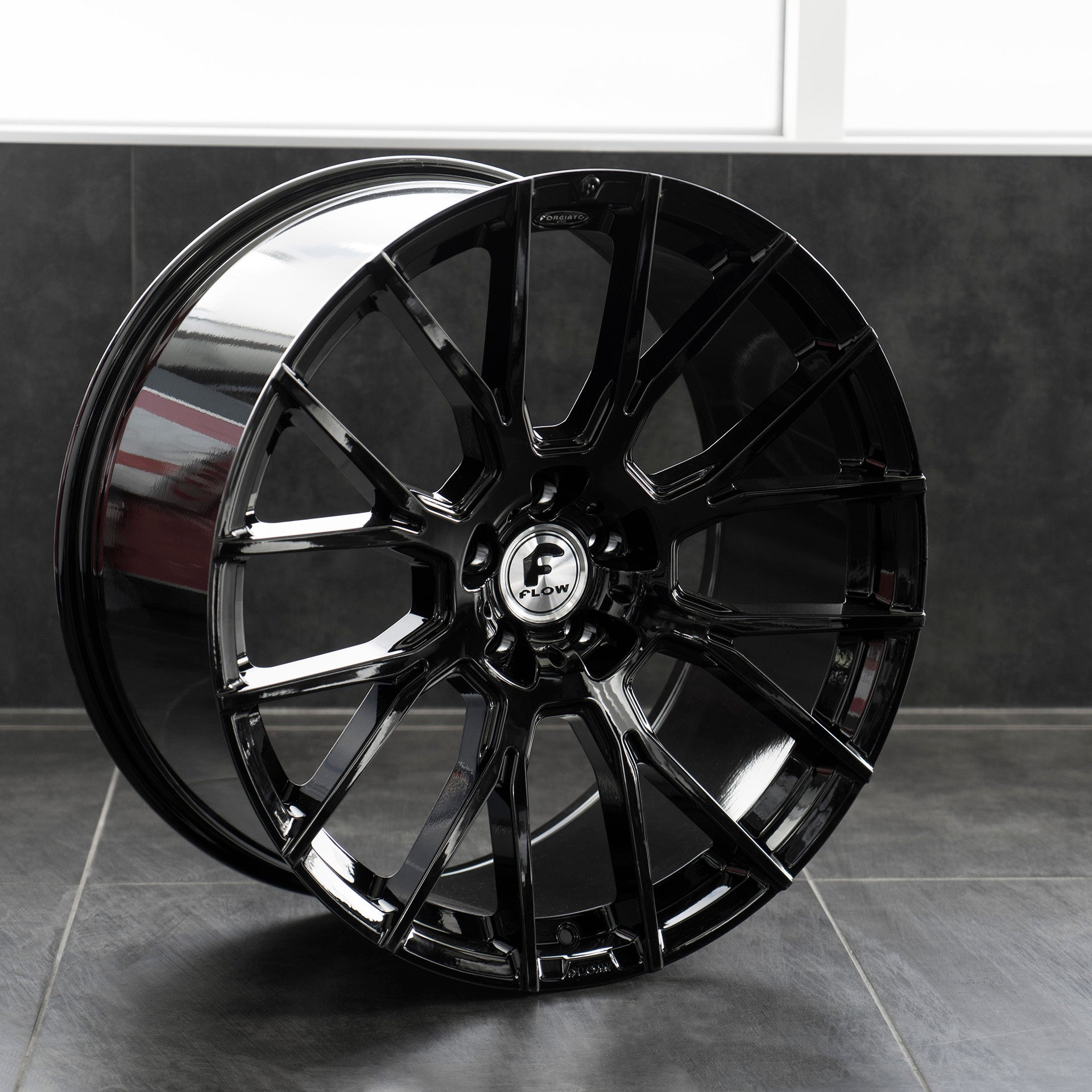 20x9 35 5x114.3 FORGIATO FLOW 001 GLOSS BLACK - Wheels | Rims