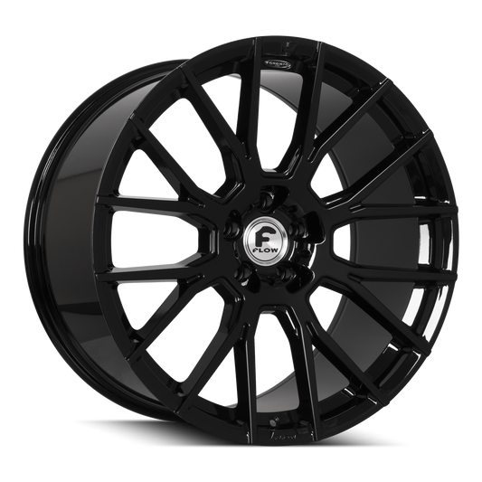 22x9 +28 5x112 Forgiato Flow 001 (Gloss Black) - Wheels | Rims
