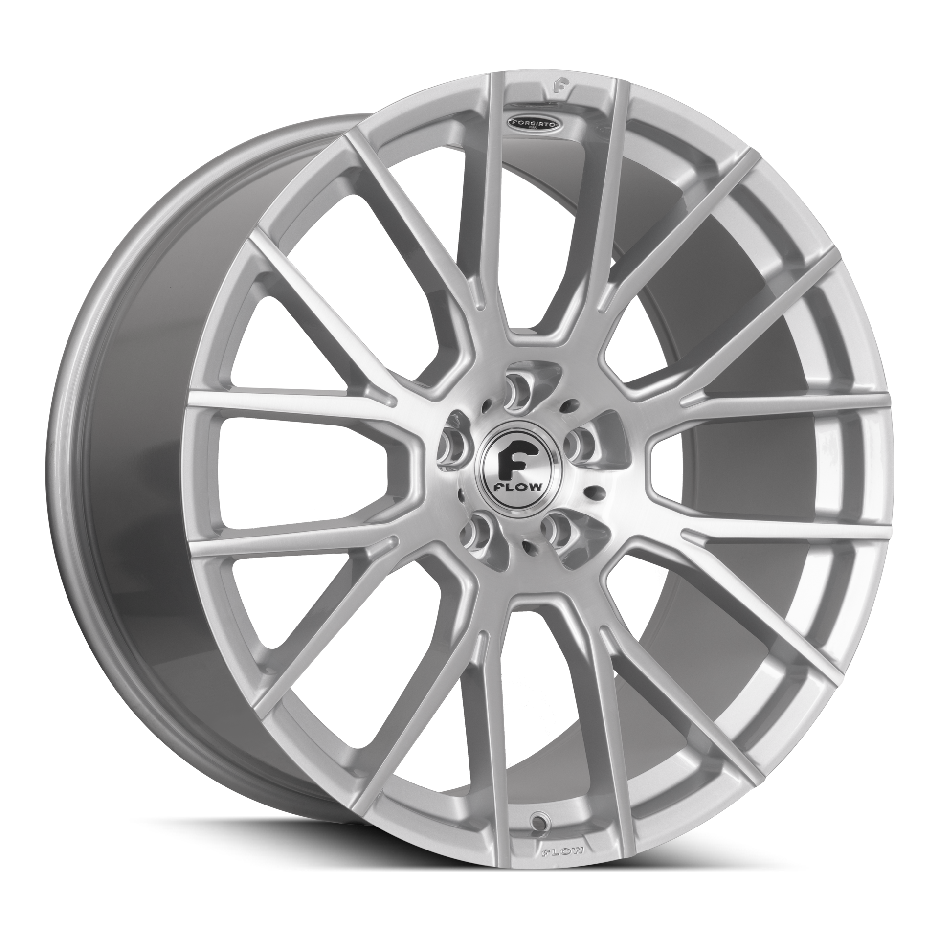22x10.5 38 5x112 Forgiato Flow 001 Silver Machined - Wheels | Rims