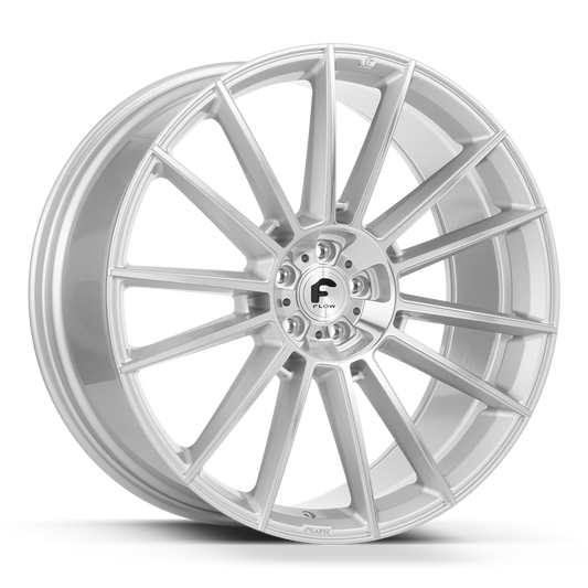 20x9 35 5x120 Forgiato Flow 002 Silver/Machined - Wheels | Rims