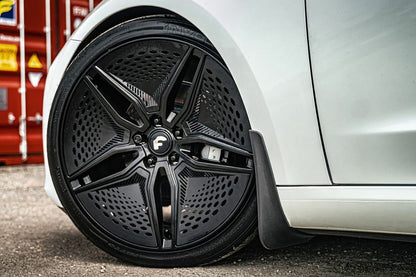 SET OF 4 FORGIATO WHEEL & TIRE PACKAGE FOR TESLA MODEL 3 | EV 001 20" STAGGERED SETUP