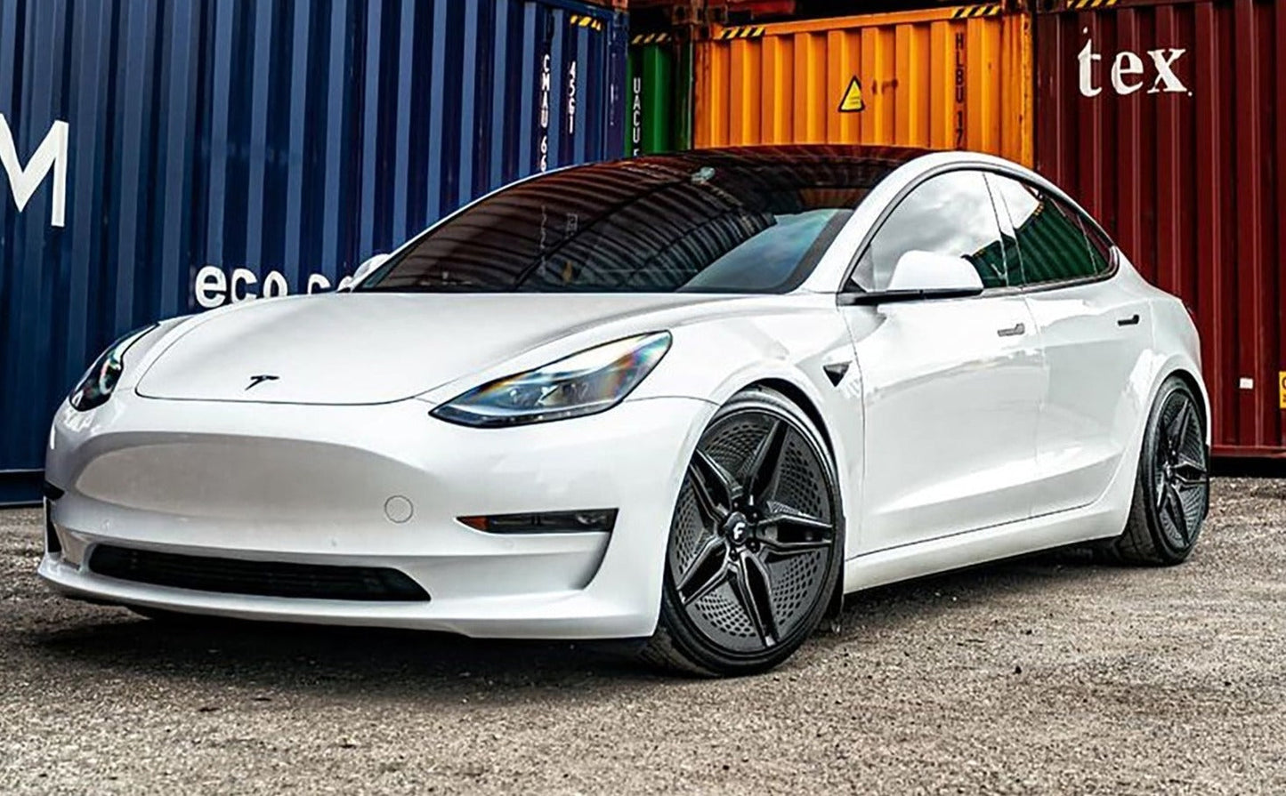 SET OF 4 FORGIATO EV 001 20X9 +35 5x114.3 WHEEL & TIRE PACKAGE FOR TESLA MODEL 3 & Y NON_STAGGERED