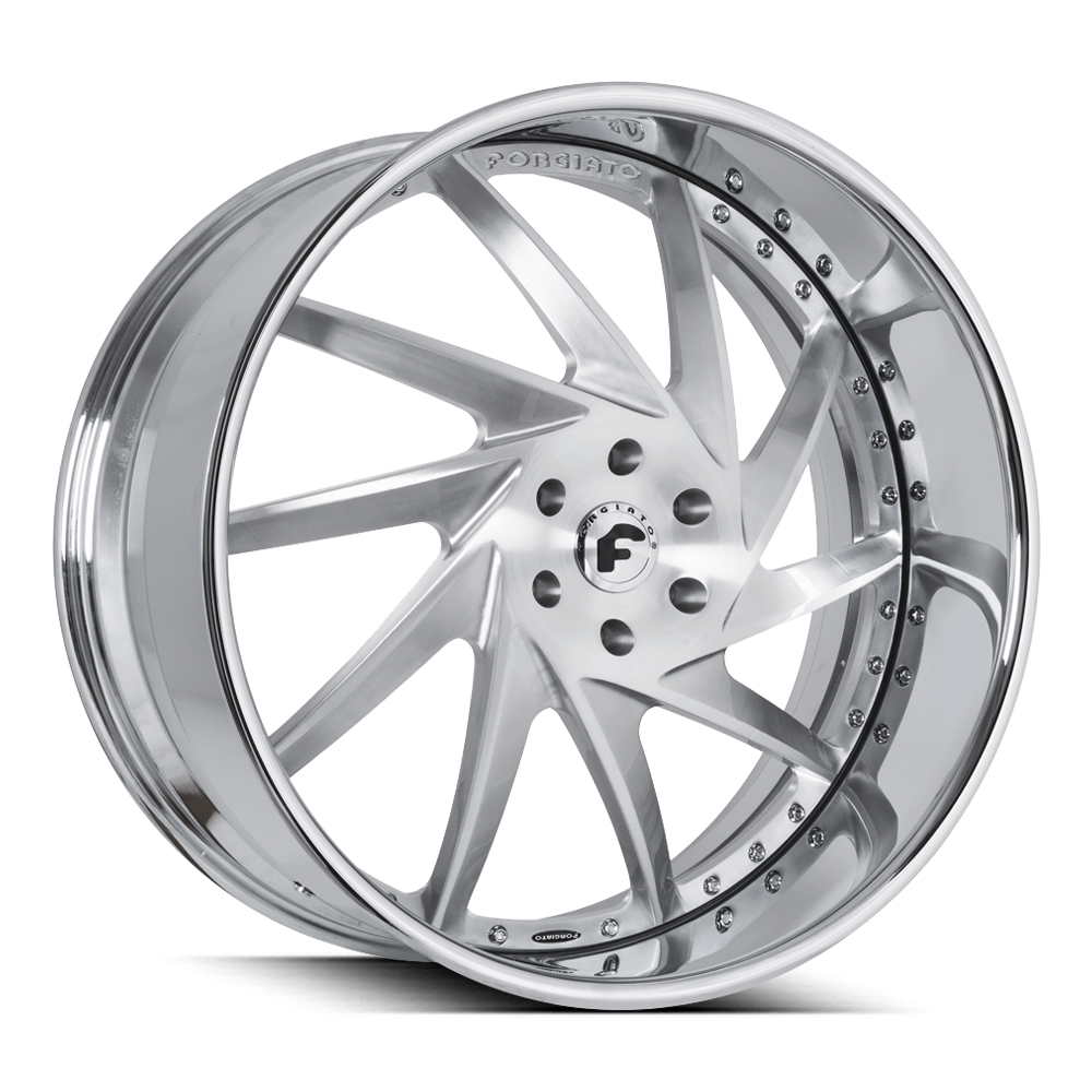Forgiato Troppo-B 24x9-24x10 5x127 (5x5) Brushed Center Chrome Lip Chrome - Wheels | Rims