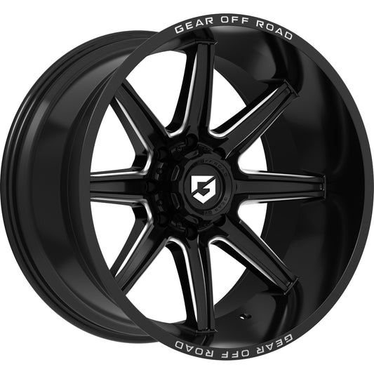 Gear Off Road 765BM 20X12 -44 8X6.50 Black