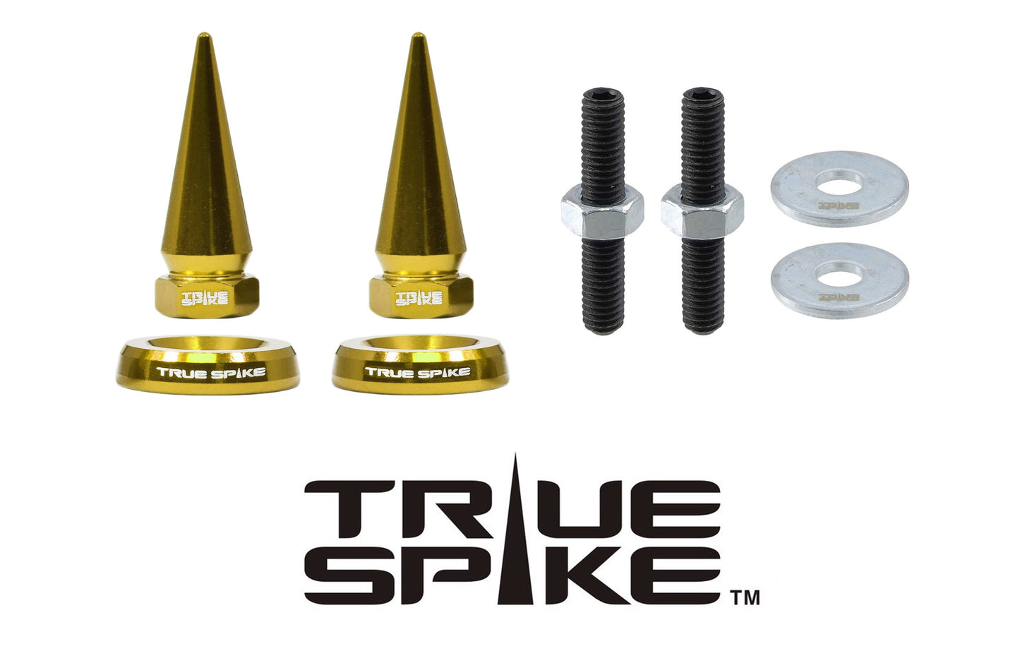 TRUE SPIKE License Plate Washer & Bullet Hardware Kit (4pc Set) LPH005/LPH006
