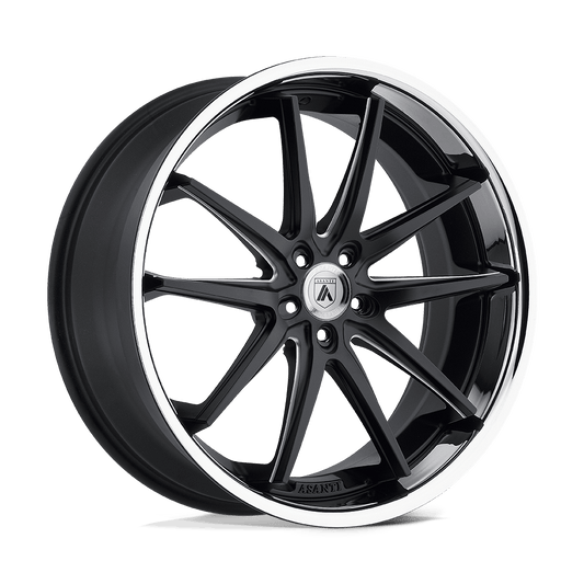 Asanti Black ABL-5 ALTAIR 20X10 35 5X120/5X4.72 Matte Black Milled SS Lip