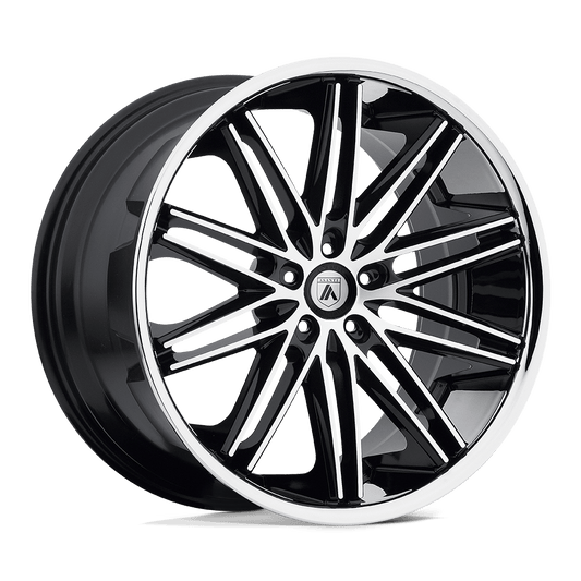 Asanti Black ABL-10 POLLUX 22X10 35 5X120/5X4.72 Machined Face SS Lip