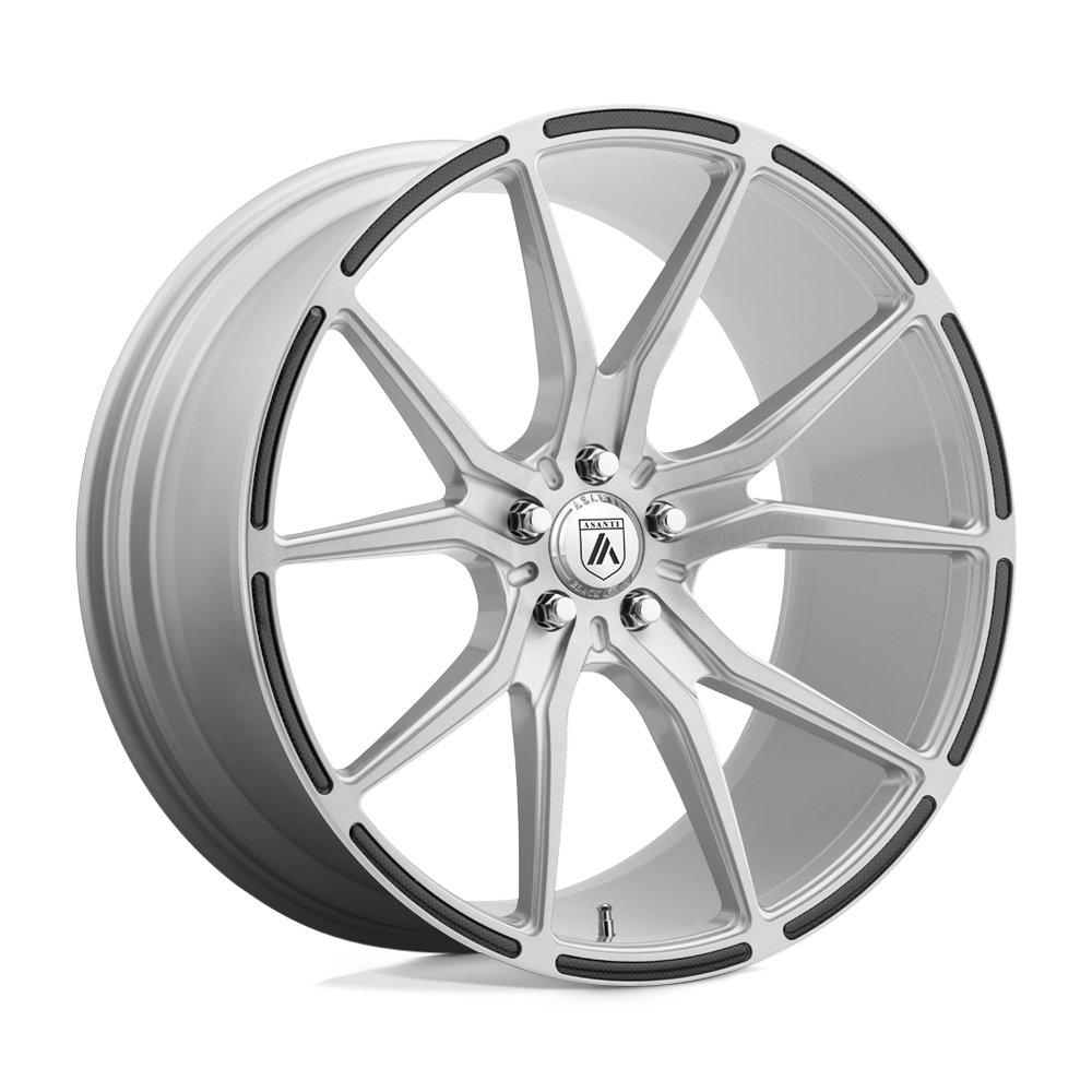 Asanti Black ABL-13 VEGA 20X10.5 38 5X114.3 BRUSHED SILVER CARBON FIBER INSERT