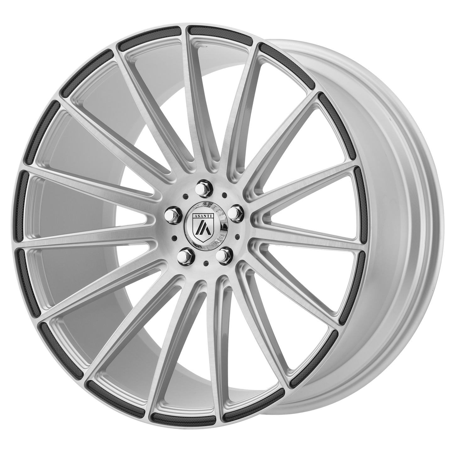 Asanti Black ABL-14 POLARIS 22x10.5 35 5x112/5x112 Brushed Silver Carbon Fiber Insert
