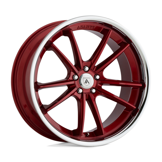 Asanti Black ABL-23 SIGMA 22X9 32 BLANK/BLANK Candy Red With Chrome Lip