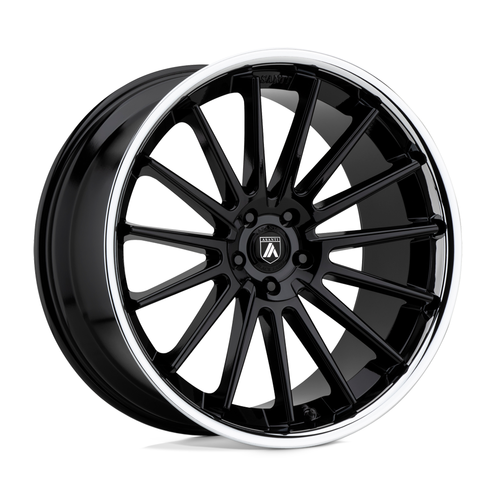 Asanti Black ABL-24 BETA 22x9 32 5x114.3/5x4.5 Gloss Black Chrome Lip