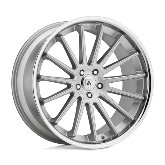 Asanti Black ABL-24 BETA 22x9 32 5X120/5X4.72 Brushed Silver Chrome Lip