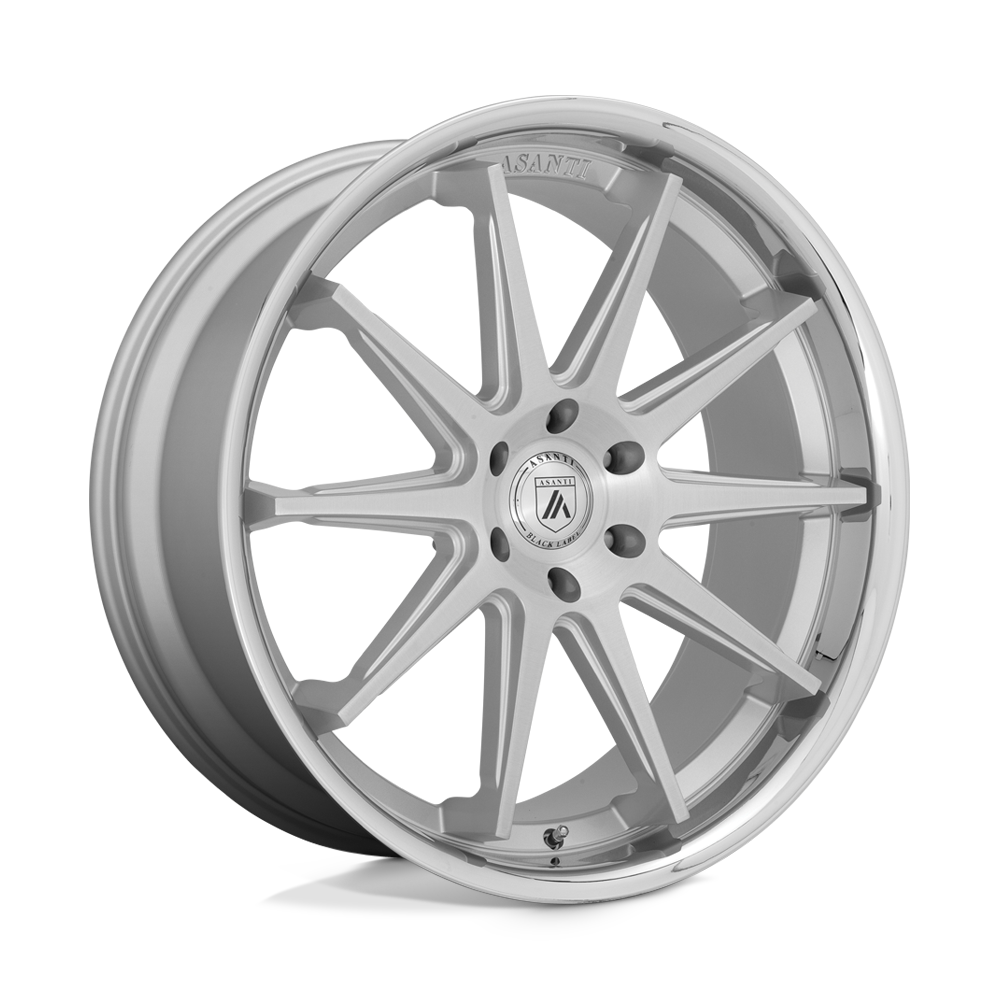 Asanti Black ABL-29 EMPEROR 22x10 30 6x135/6X5.3 Brushed Silver With Chrome Lip