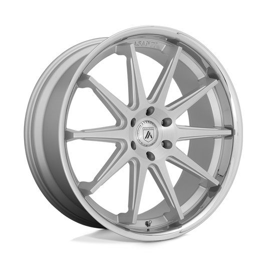 Asanti Black ABL-29 EMPEROR 22x10 15 6x139.7/6x5.5 Brushed Silver With Chrome Lip