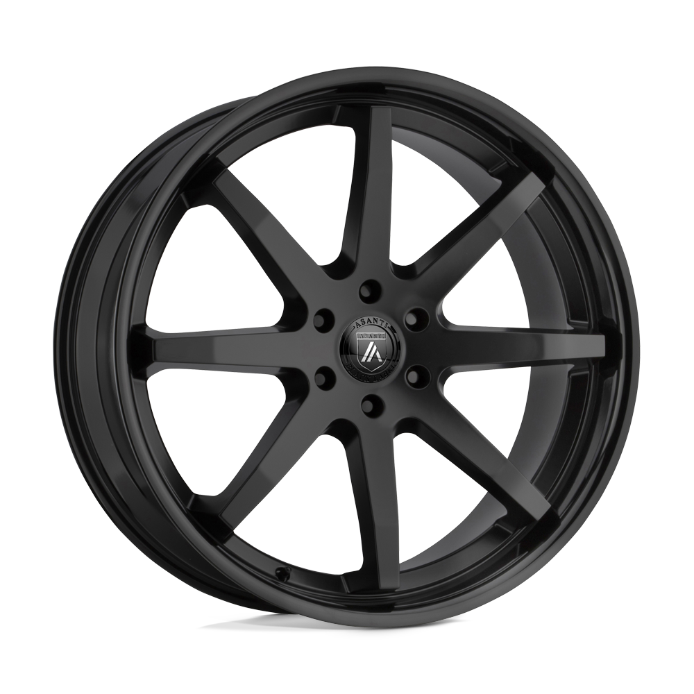 Asanti Black ABL-32 KAISER 20x9 30 5X120/5X4.72 Satin Black Gloss Black Lip