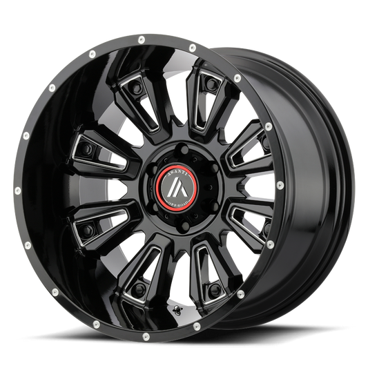 Asanti Off Road AB808 BLACKHAWK 20X9 -12 5X127/5X5.0 Gloss Black Milled