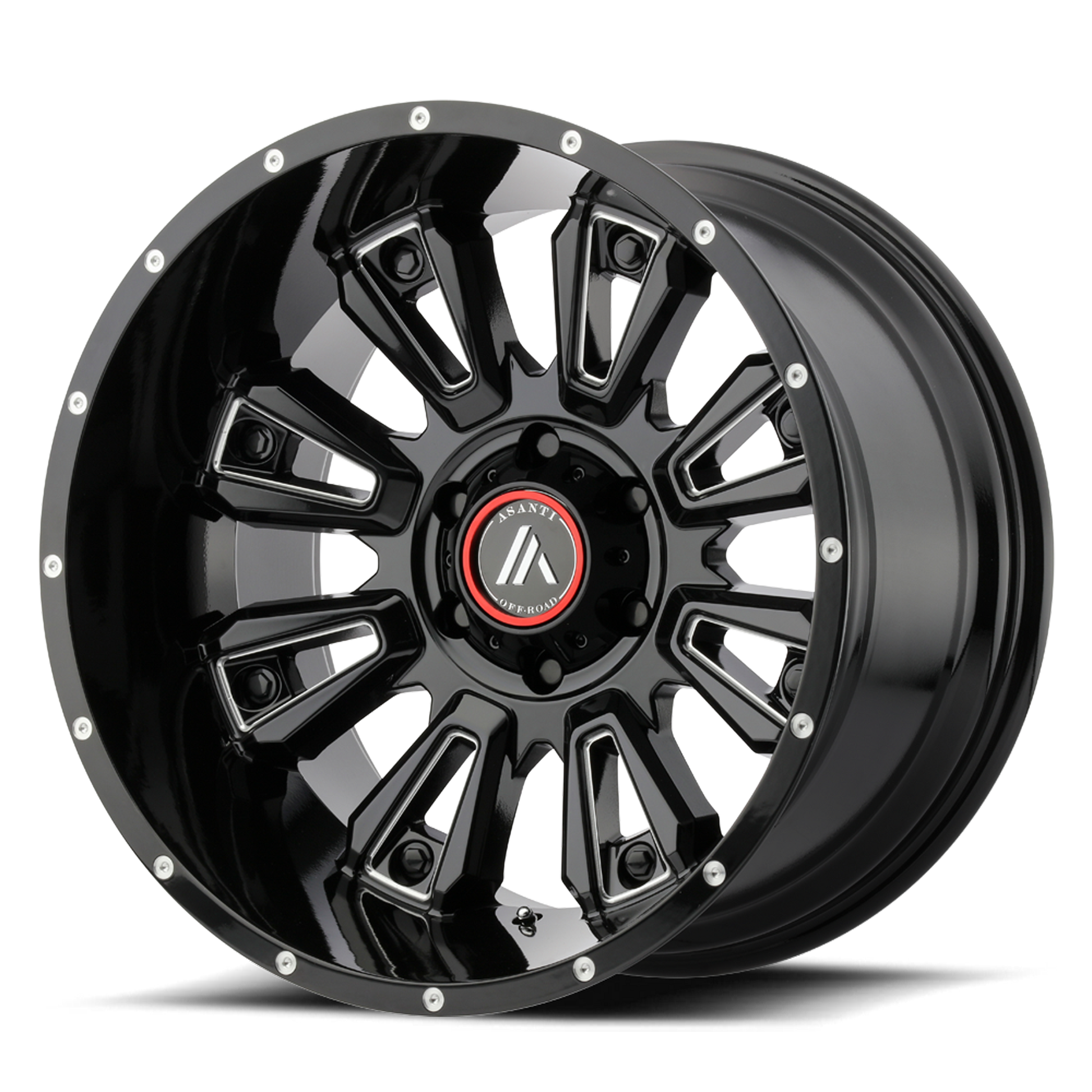 Asanti Off Road AB808 BLACKHAWK 20X9 18 5X150/5X150 Gloss Black Milled