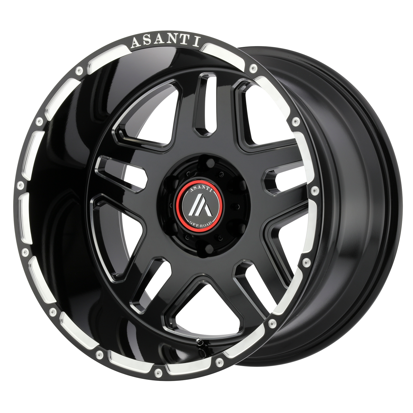 Asanti Off Road AB809 ENFORCER 20X12 -44 6X139.7 GLOSS BLACK MILLED
