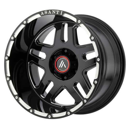 Asanti Off Road AB809 ENFORCER 20X12 -44 6X139.7 GLOSS BLACK MILLED