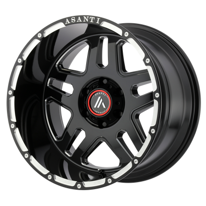 Asanti Off Road AB809 ENFORCER 20X9 18 6X139.7 GLOSS BLACK MILLED