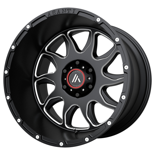 Asanti Off Road AB810 BALLISTIC 20X9 18 8X180/8X7.1 Gloss Black Milled