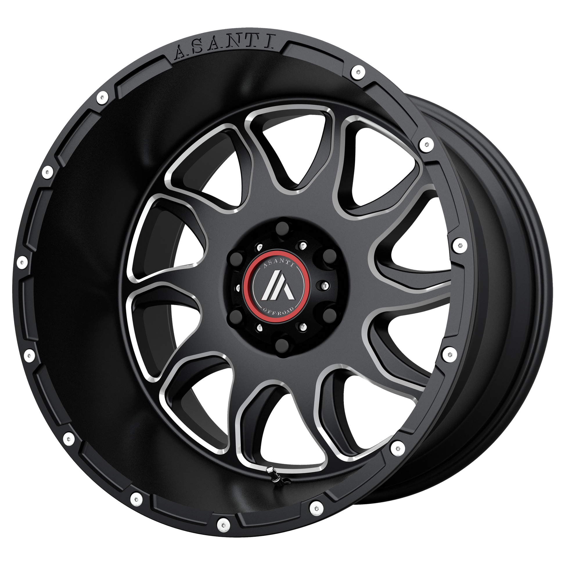 Asanti Off Road AB810 BALLISTIC 20X9 -12 5X127/5X5.0 Gloss Black Milled
