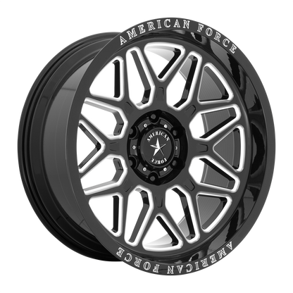 American Force Cast AC001 RUSH 22X10 -18 6X139.7 GLOSS BLACK MILLED