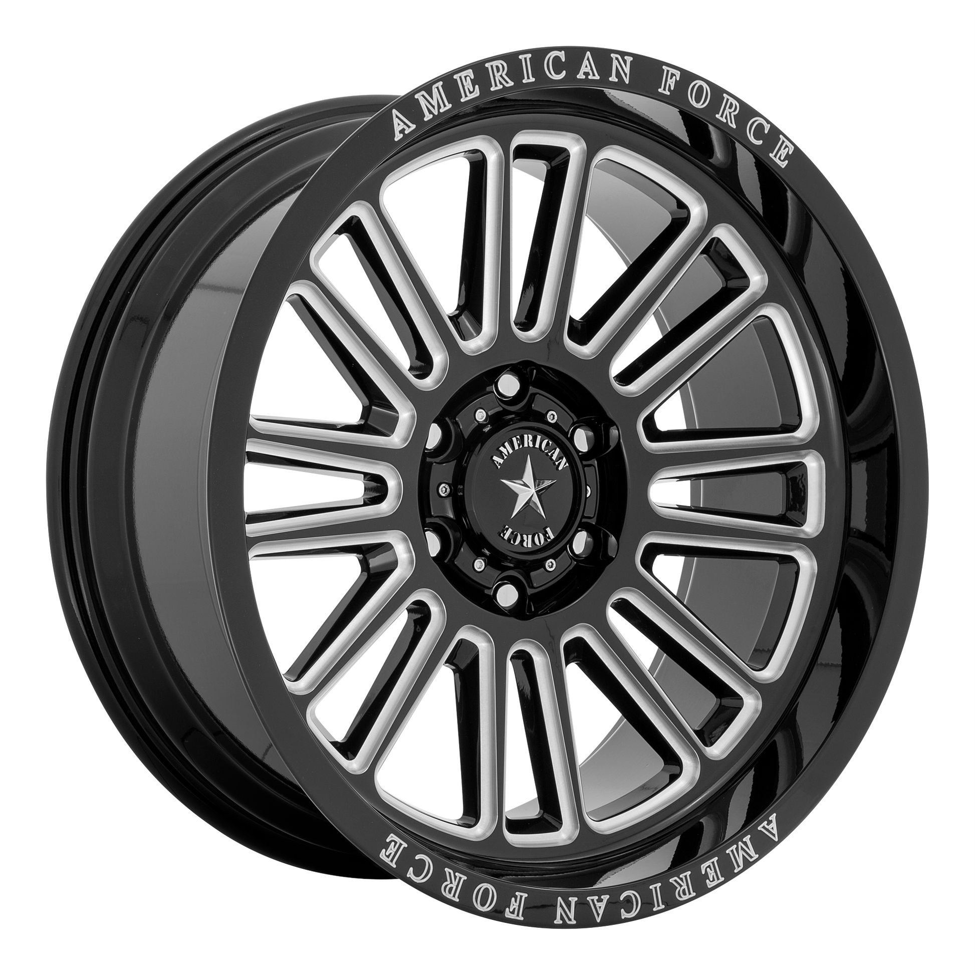 American Force Cast AC003 WEAPON 22X10 -18 6X139.7/6X5.5 Gloss Black Milled