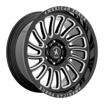 American Force Cast AC004 VULCAN 22X10 -18 6X139.7 GLOSS BLACK MILLED