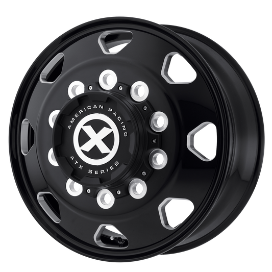 ATX AO401 OCTANE 22.5X8.25 144 10X285.75/10X11.25 Satin Black Milled - Front
