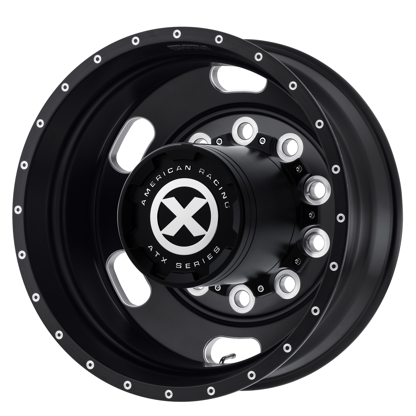 ATX AO402 INDY 22.5X8.25 -167 10X285.75/10X11.25 Satin Black Milled - Rear