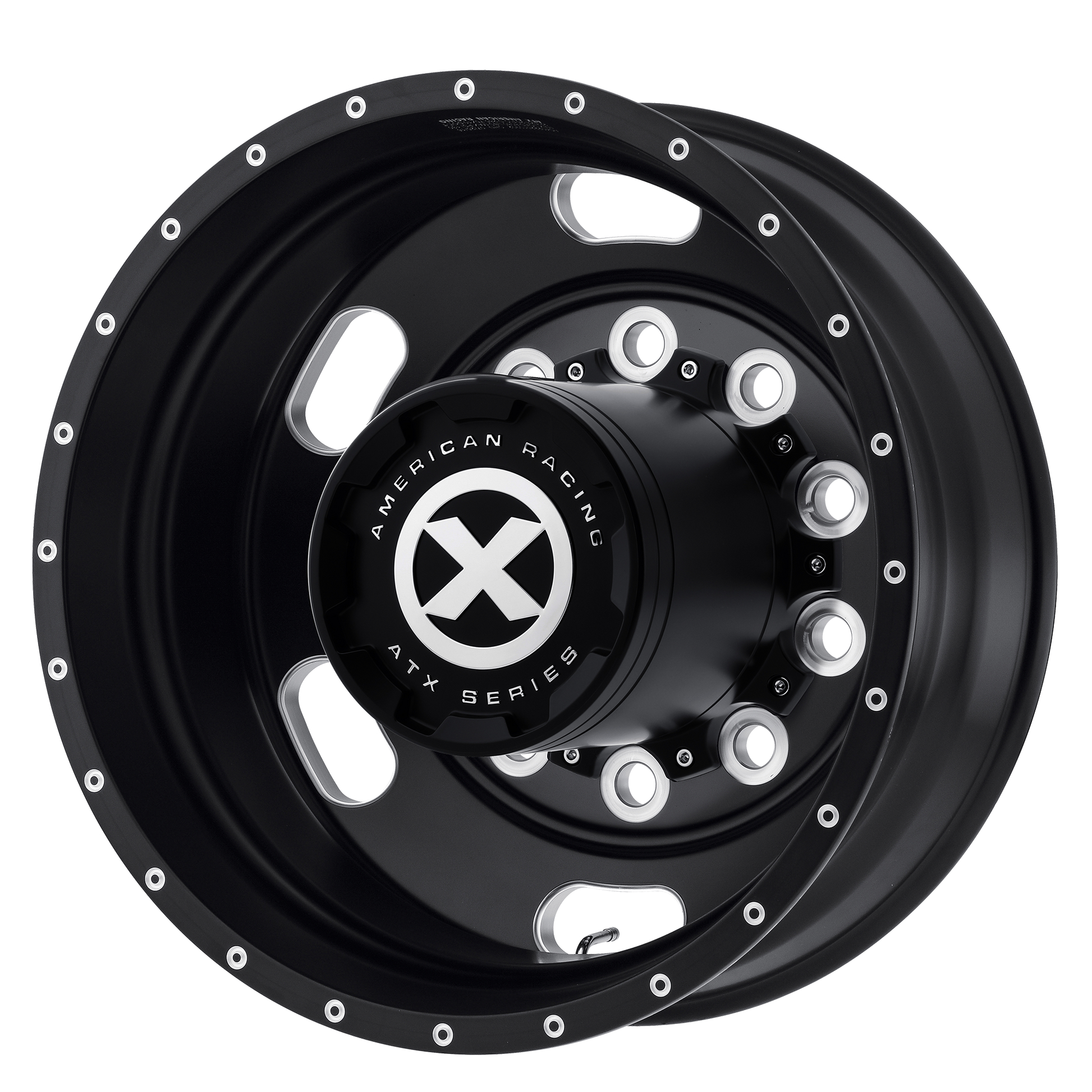 ATX AO402 INDY 22.5X8.25 -167 10X285.75/10X11.25 Satin Black Milled - Rear