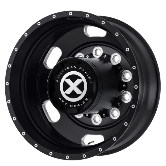 ATX AO402 INDY 22.5X8.25 -167 10X285.75/10X11.25 Satin Black Milled - Rear